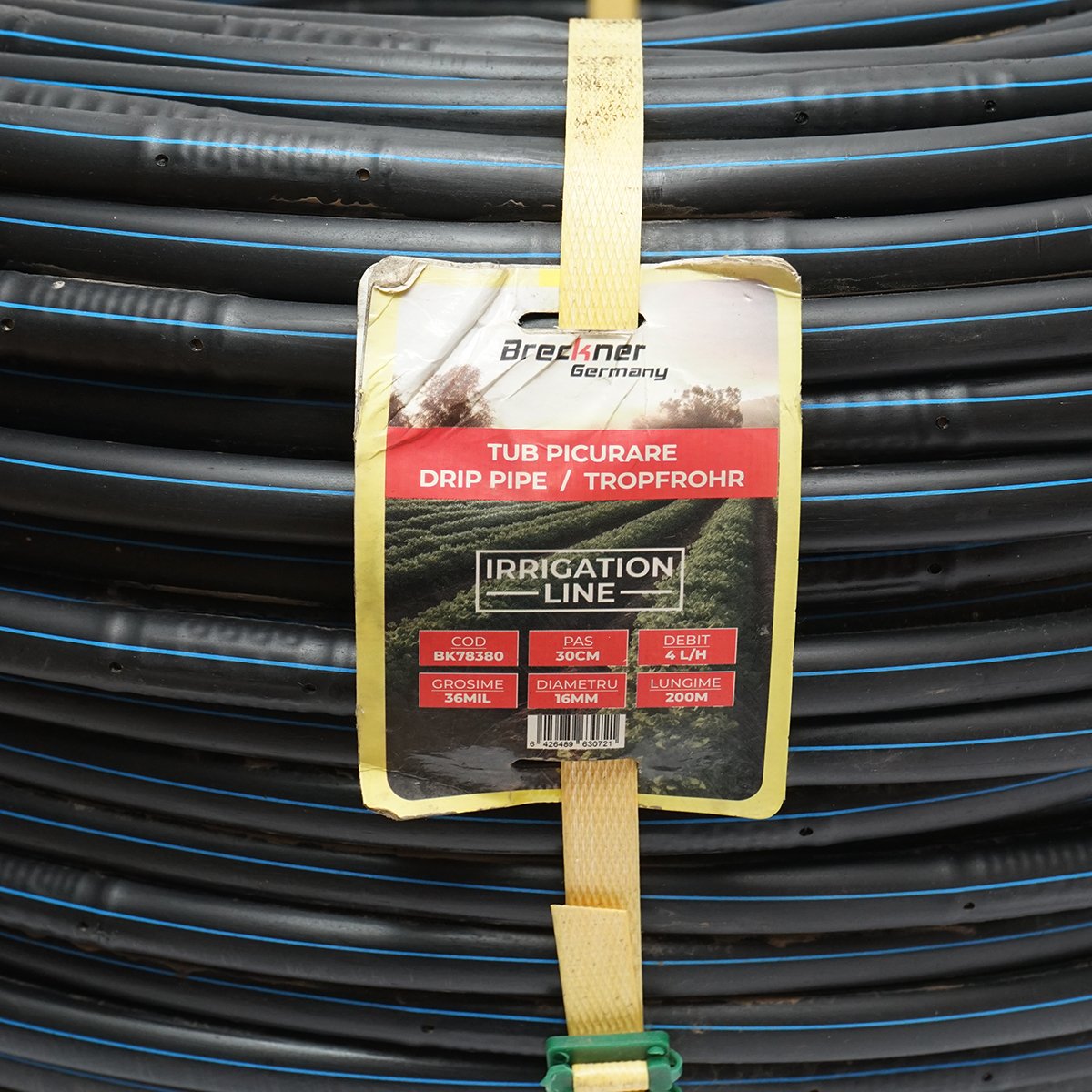 Tub picurare apa, rola 200M 4L/H, D16mm. pas 30cm Breckner Germany